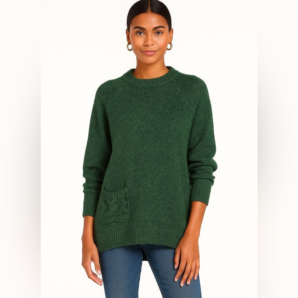 Kerisma Forest Green Crew Neck Sweater NWOT